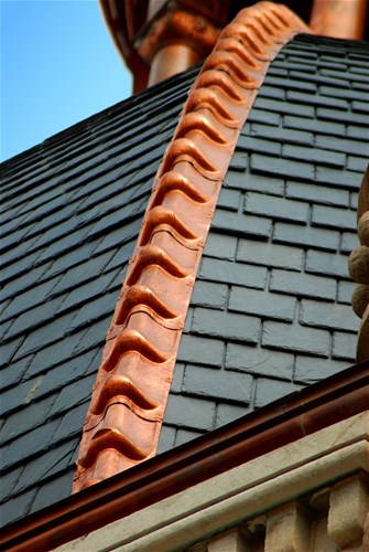 Hip Caps of the Historic Fayette County Courthouse, Lexington, KY 2017